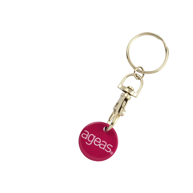 Chinese new year sublimation blank products 2024 coin carabiner hook metal key chain sublimation products in wholesale