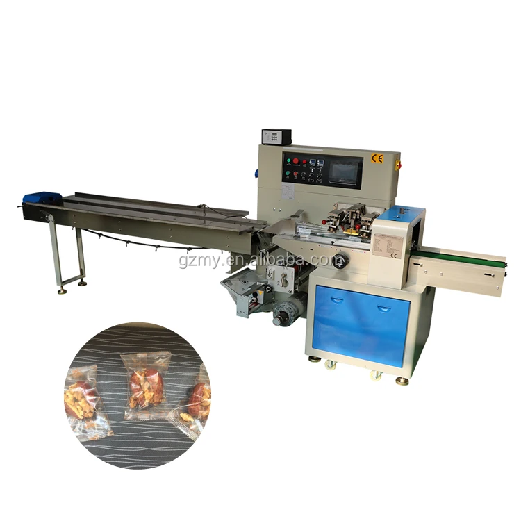 fully automatic line horizontal wrapping type making and soap flow pack packing packaging machine for vegetables cotton candy