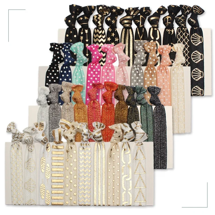 Huihuang Paper Card Set Wedding Shower Party Favors Bridesmaids Custom Print Elastic Hair Ties Bracelet