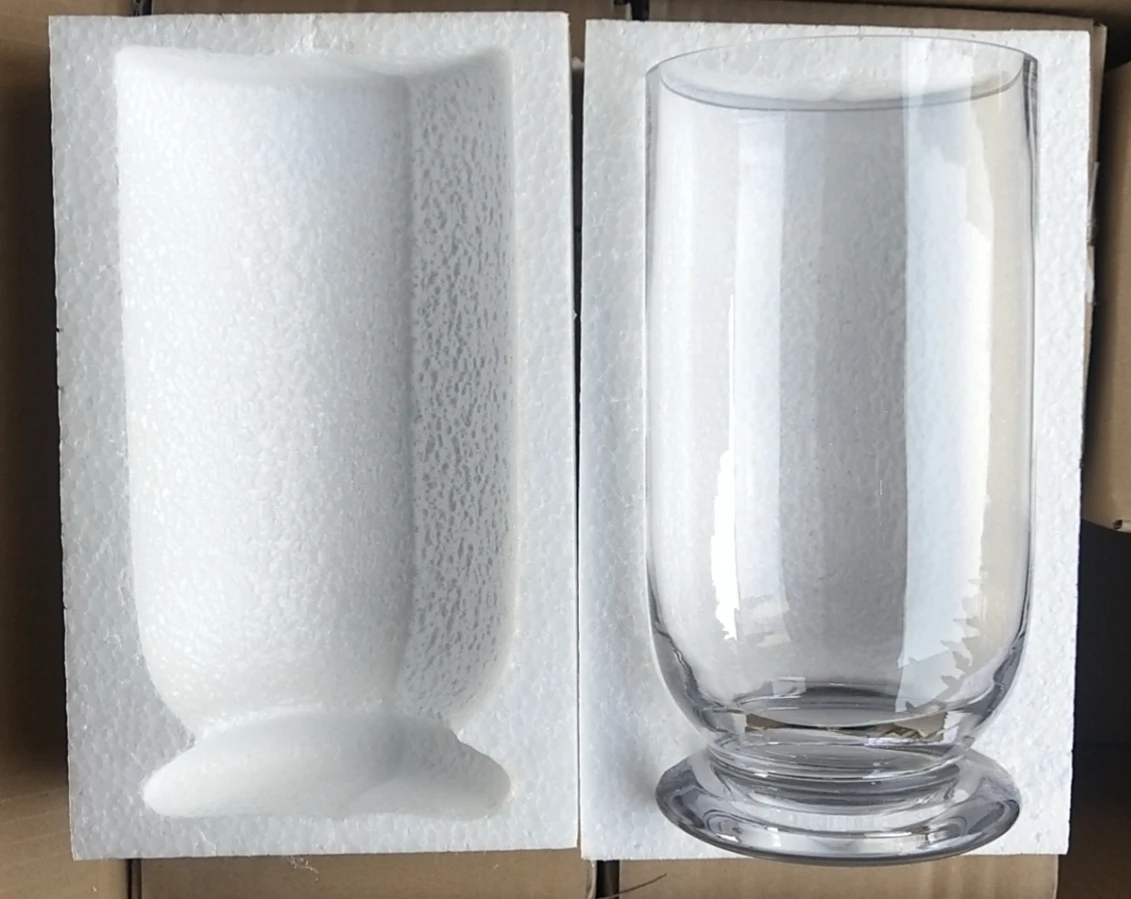 23 cm High Clear glass Cylinder Solid Base Storm Lantern Candle Holder