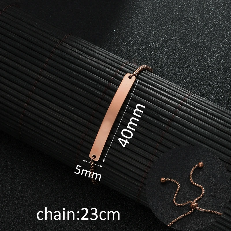 Customize Engrave Name Letter Bracelets For Men Women Stainless Steel Custom Punk Jewelry