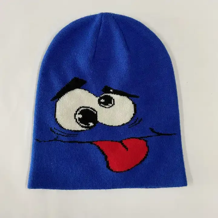 New Arrival Wholesale Toque Custom Knitted Winter Beanie Acrylic Unisex Jacquard Fleece Hat Warm Hat