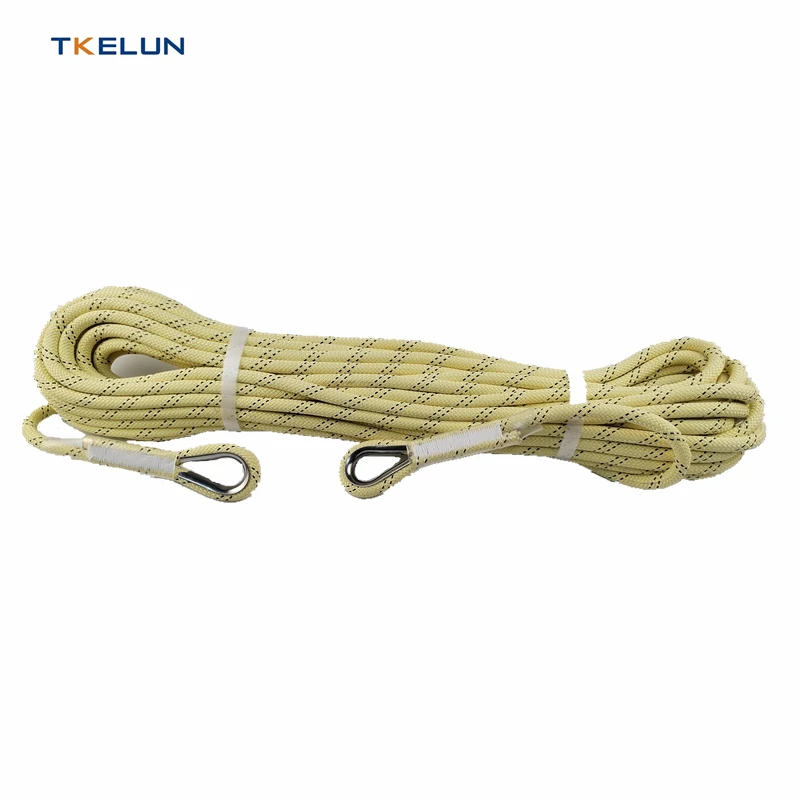 9mm 10mm Permanent Flame Retardant Double Braided Aramid Static Rope