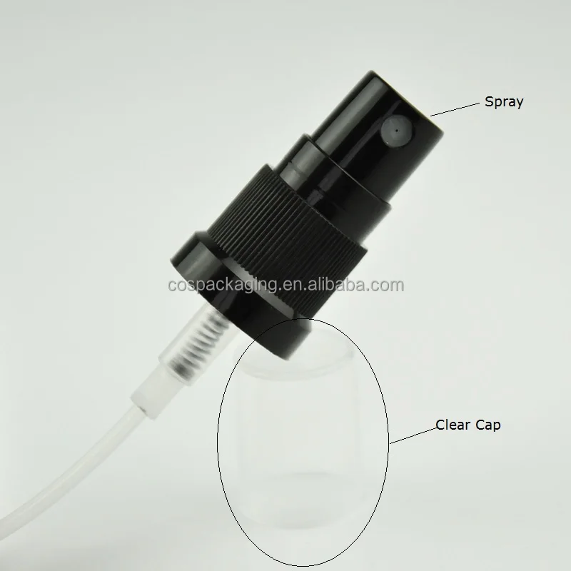 18/410 Black Plastic Lotion Nozzle Head 18MM Treatment Pump Lids Bottle Caps