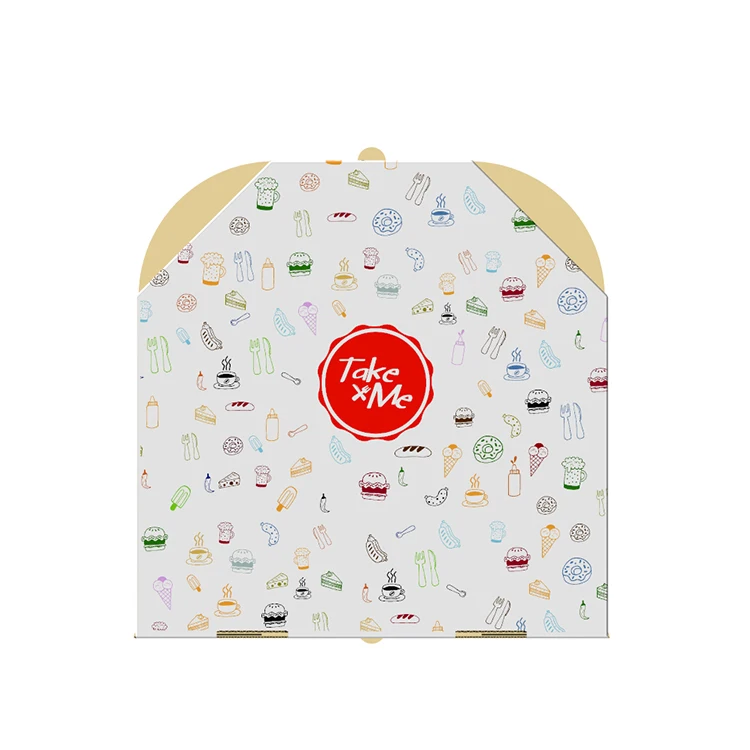 Wholesale custom recyclable color pizza boxes 9/10/11/12/13/16 inches boxes for food packing