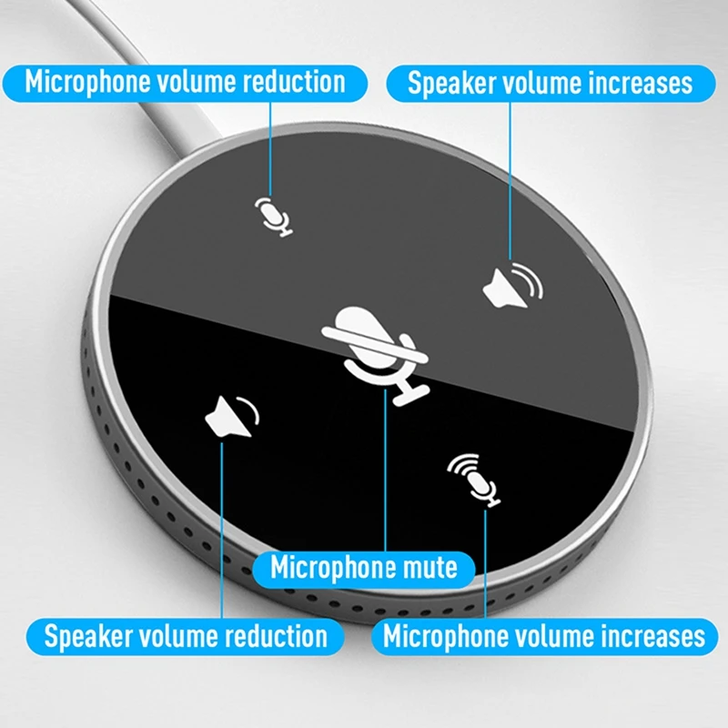 
AGC-02 Hot sale USB conference microphone omnidirectional capacitor with mute button for computer games conference classroom 