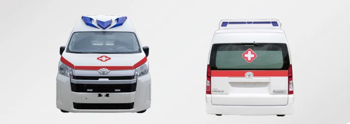 New Rear Wheel Drive 4X2 Diesel Engine Support Equipment Customization Hiace High Roof Ambulance Vehicle