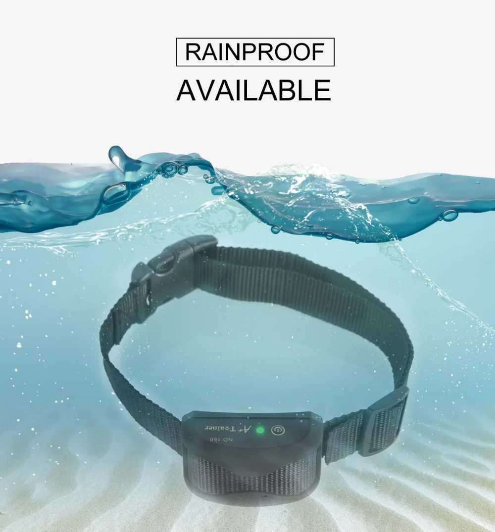 Pet Dog Collar rechargeable vibration no shock sound Automatic anti-bark Stop dog training collar with remote