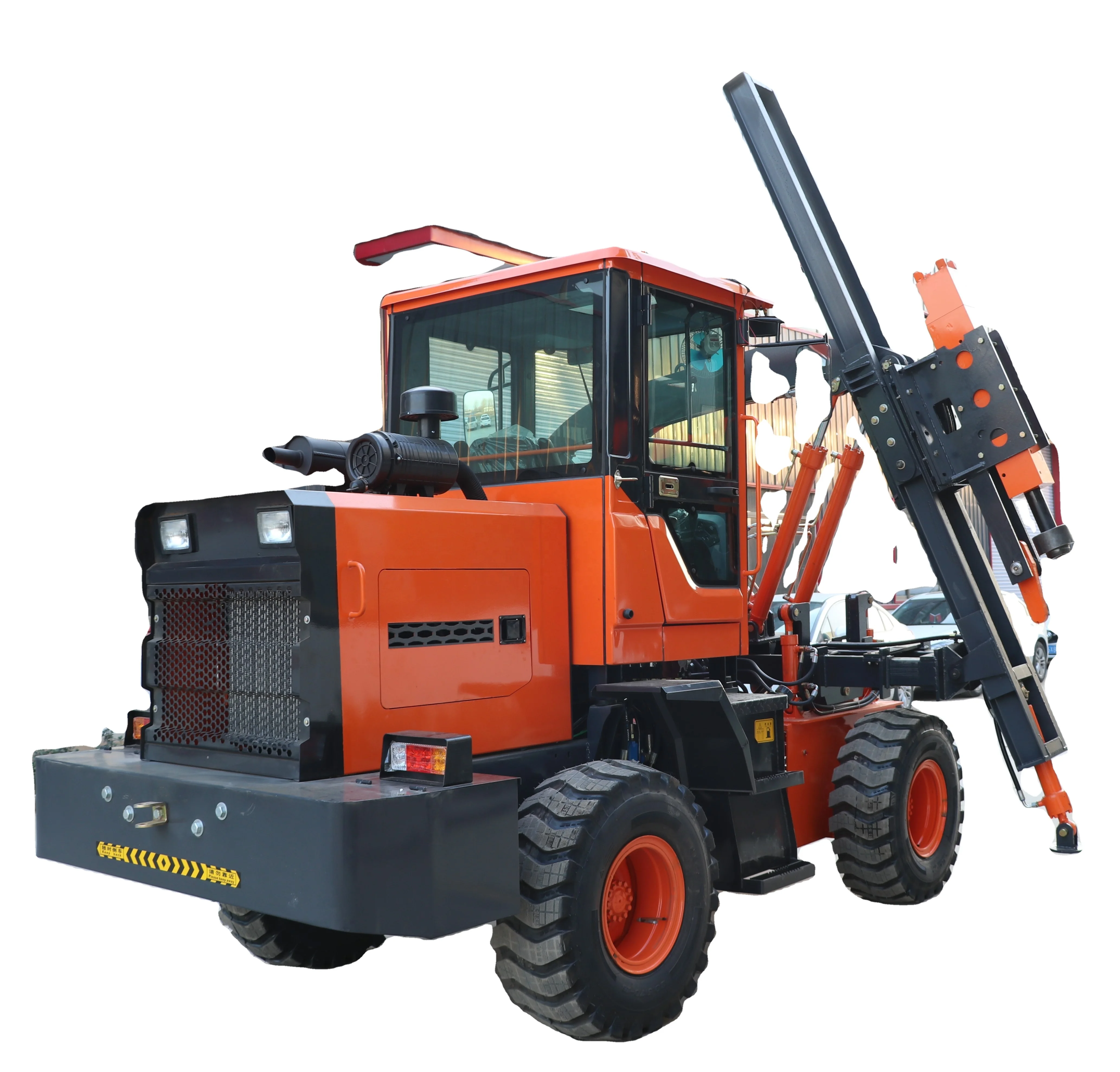 Hydraulic Rotary Piling Rig Pile Drilling Machine Guardraild Pile Driver wheel Highway Guardrail Drilling machinery in Vietnam