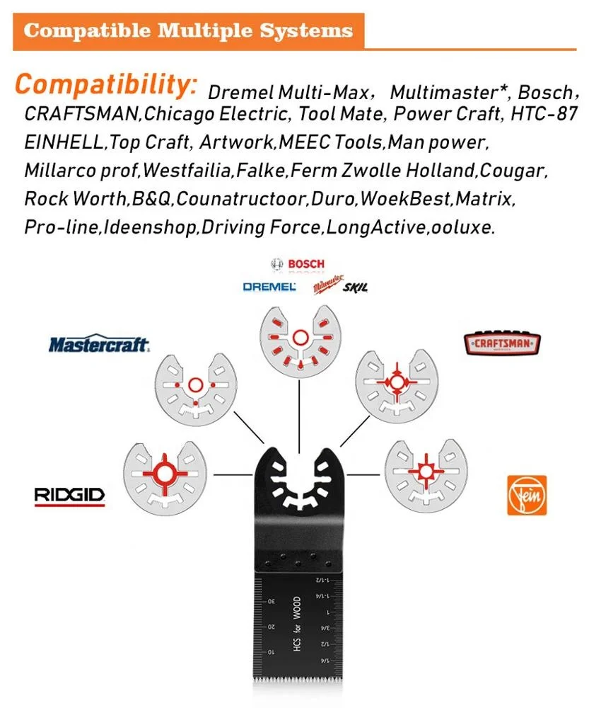 20 Metal Wood Oscillating Multitool Quick Release Saw Blades Fit Fein Multi master Porter Cable