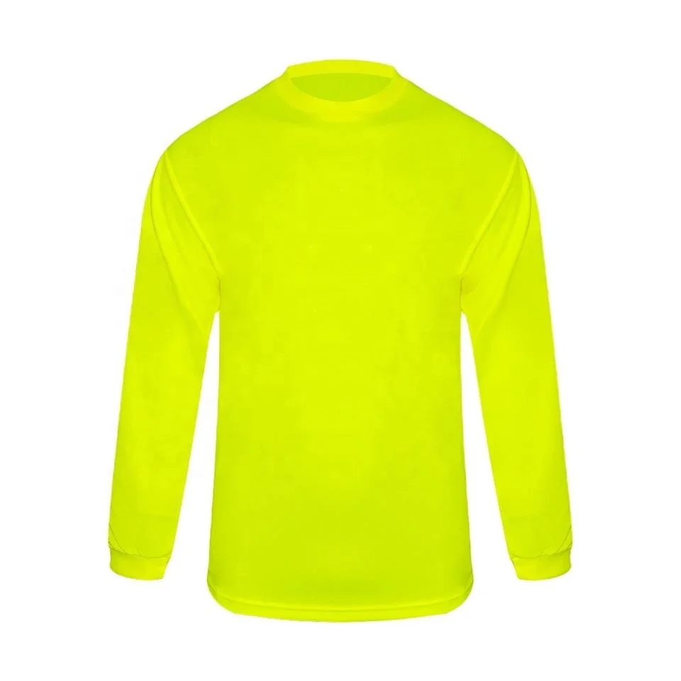 High visibility Clothing Dry Fit Shirts ANSI Class 3 Reflective Safety Security Work Construction Shirts