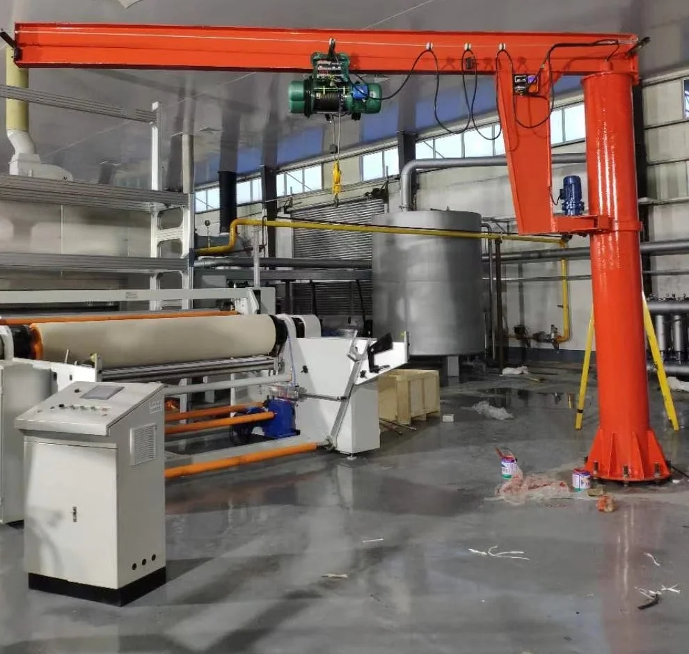 customizable Wholesale jib crane shop Hoist 500kg 1 ton 2 ton Column Mounted Cantilever Slewing Arm Crane