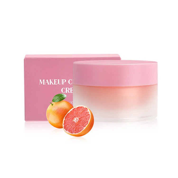 Mild not stimulating oil free facial makeup remover cream private label orange flavor makeup cleansing balm