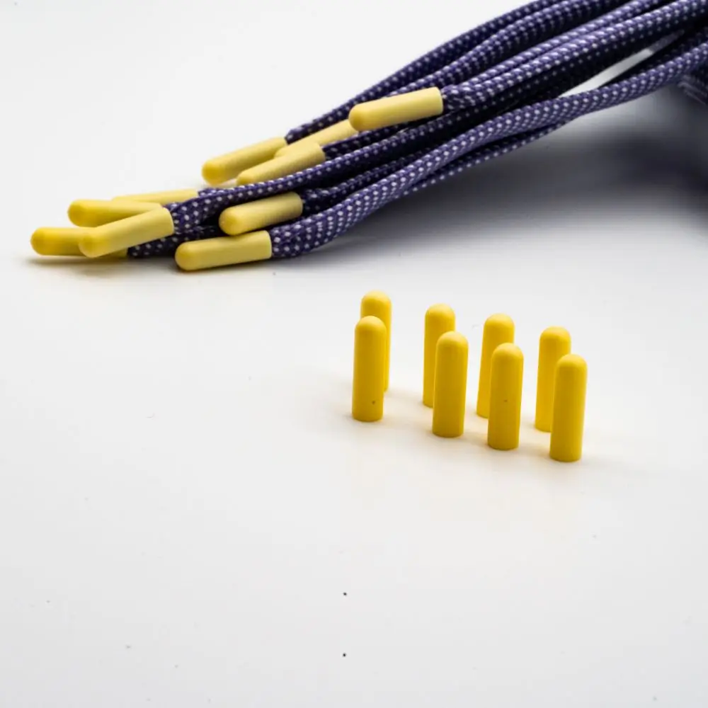 Good price of new design sneaker rubber round cotton shoelace decoration metal tip