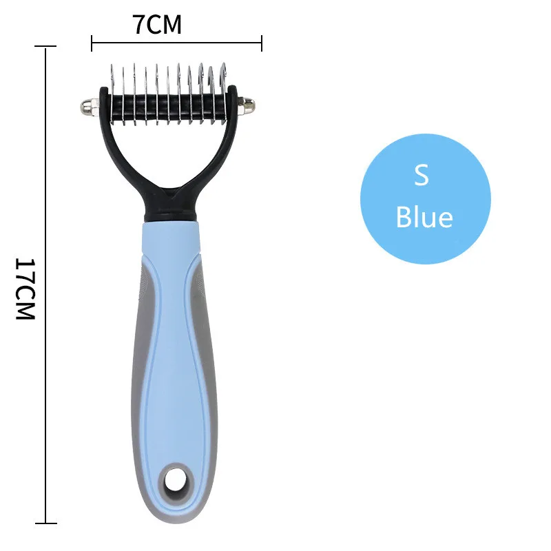 Pet Hair Remover Dog Cat Hair Comb  Pet 2 In 1 Stainless Steel Double Sided Dog Hair Brush Dog Comb