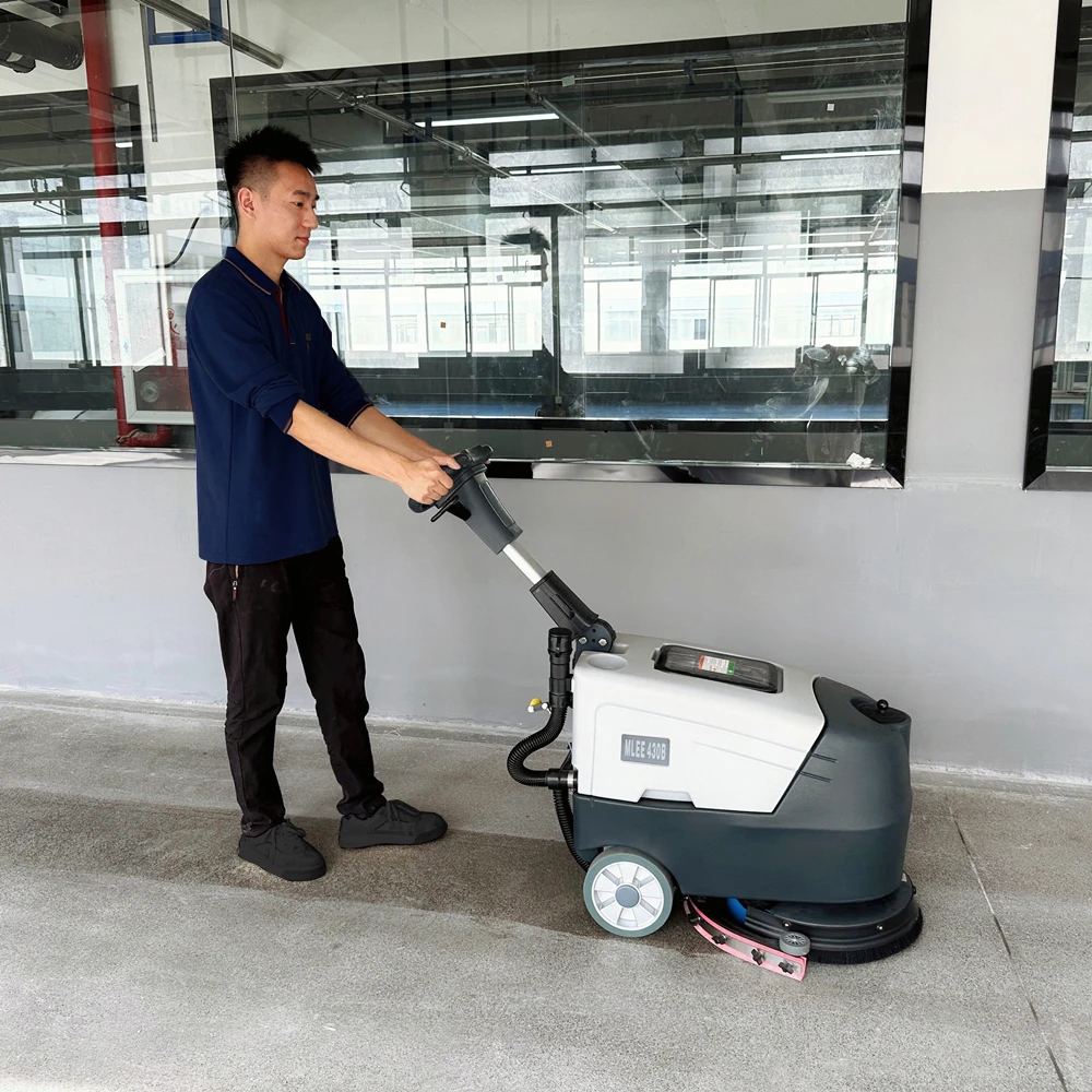 MLEE430B Walk Behind Floor Sweeper 24 V 25 Liters Commercial Industrial Battery Small Floor Scrubbing Machine