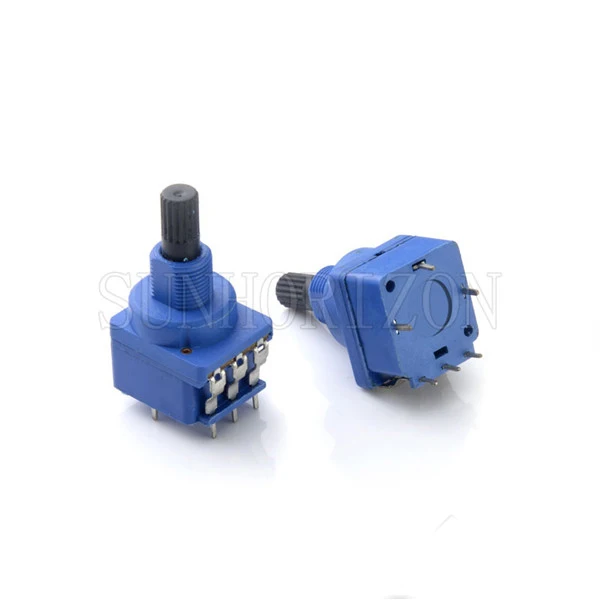 plastic shaft with busing with thread horizontal single with press switch overload current 6A Dimmingrotary potentiometer