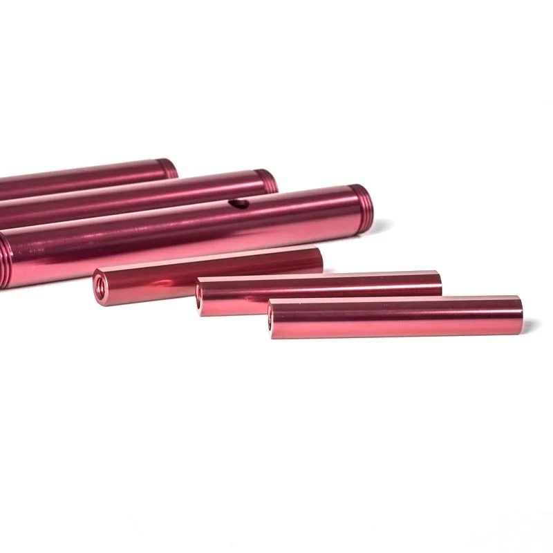 CNC machining brushed brass tube motorcycle accessories internally threaded aluminum tube