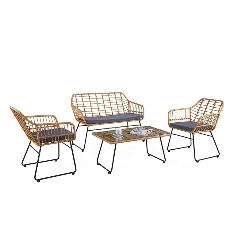 Cheap outdoor furniture set Garden chairs and table  wicker patio set