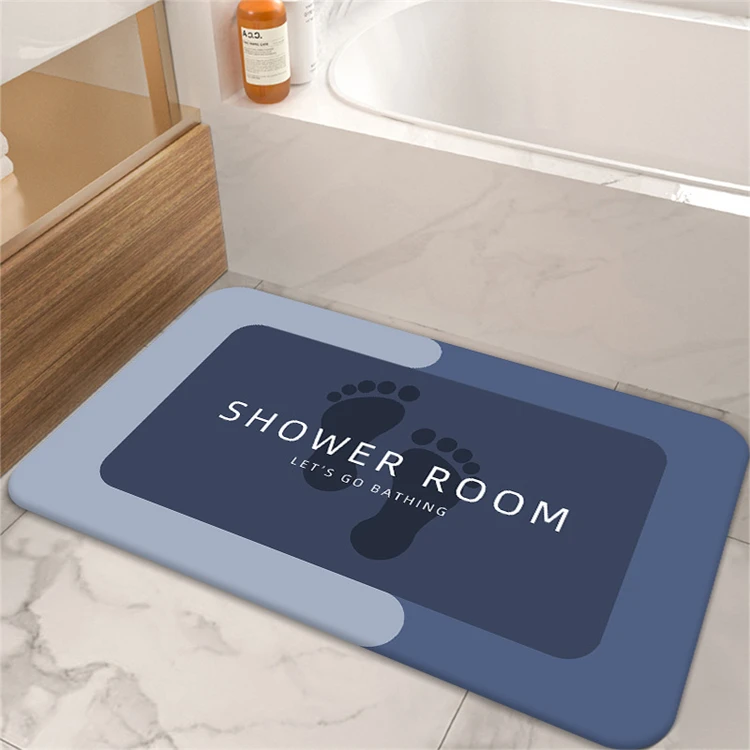 Custom pattern modern giant panda printing absorbent bath mat diatomite foot mud floor mat for bathroom animal bath mat