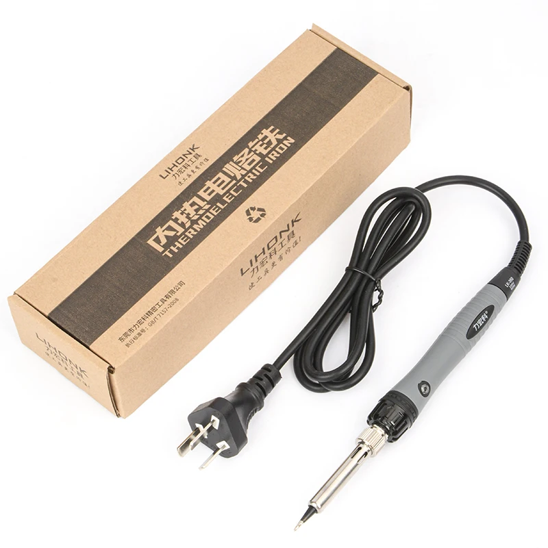 LK360-A Electric Welding Iron Pen Ceramic Heater Portable Soldering Irons Welder with Stainless Steel Sleeve for PCB Rework 60W