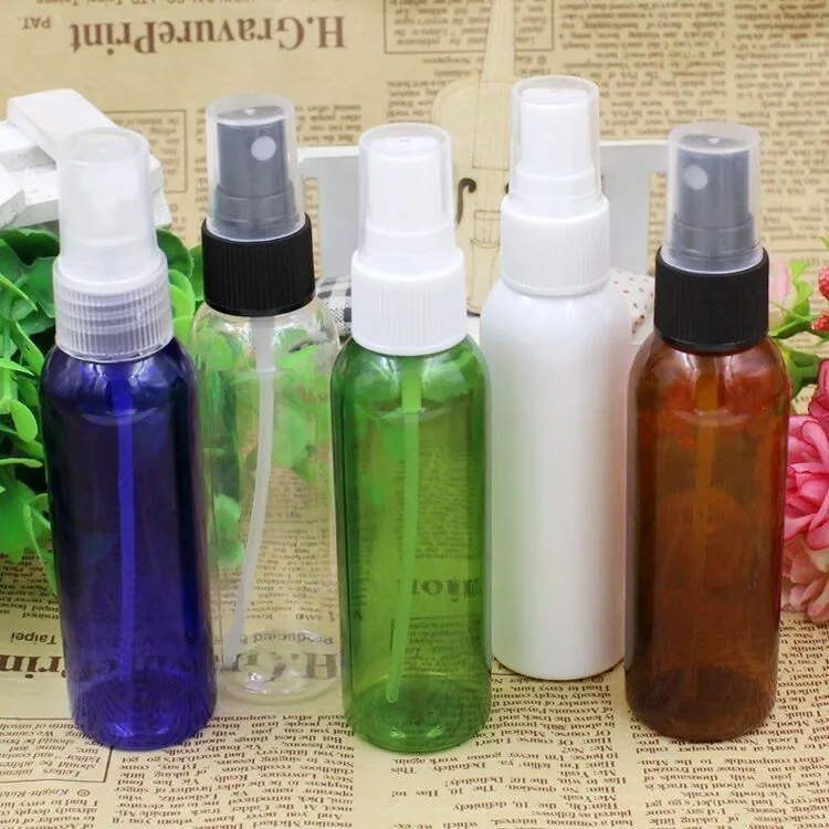 wholesale cosmetics free sample sprayer cap 30ml 50ml 60ml 100ml 120ml 150ml PET clear plastic spray Bottles