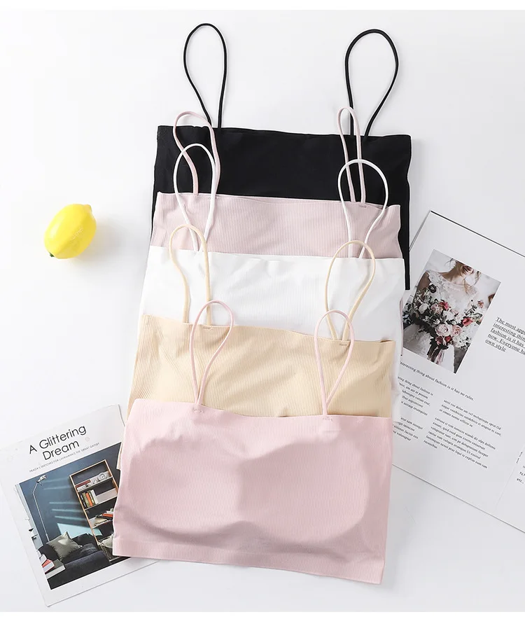 Custom seamless underwear 3001# The Latest Design Ladies Tube Top Ice Silk Comfortable Sling Tube Top Bottoming Inner Wear Bra