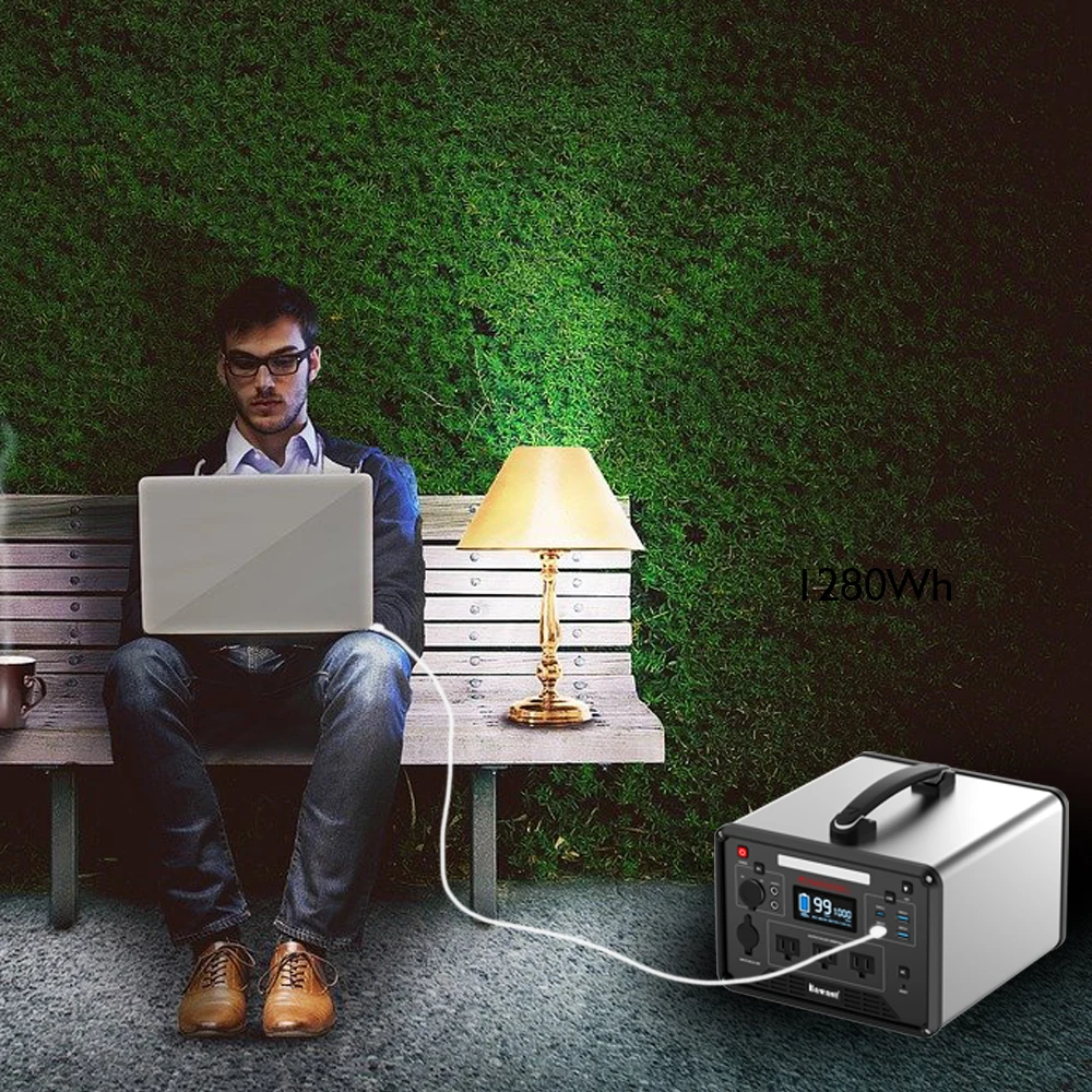 Портативная электростанция 1000 Вт портативная батарея 110 В 220 AC DC PD Type C уличный солнечный
