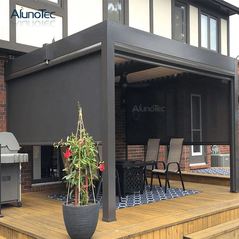 Chinese Outdoor Waterproof Zip Track Shades Roller Blind Mechanism