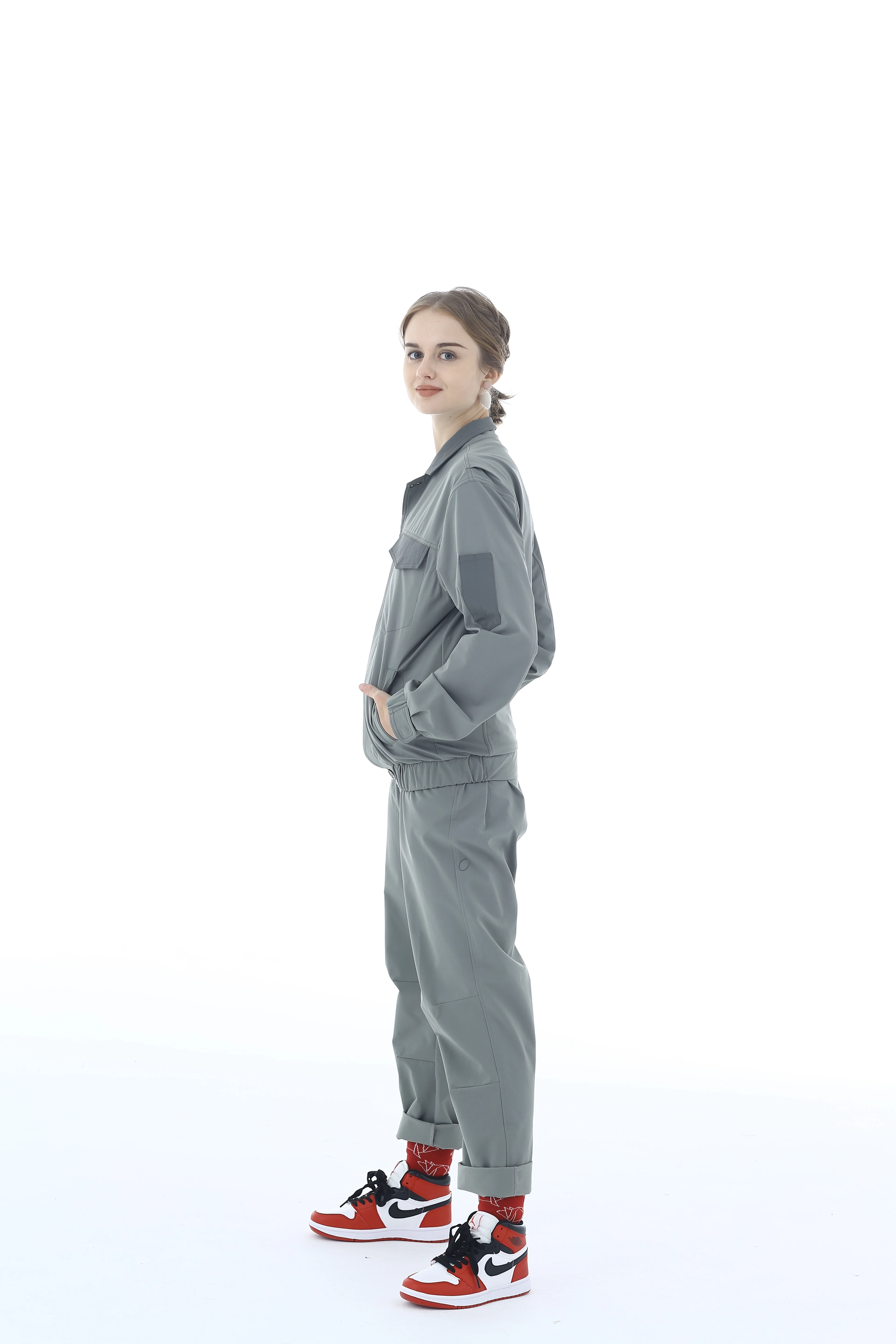 Grey Long Sleeve with Anti Static Properties for Comfortable Labor Protection Working Clothes