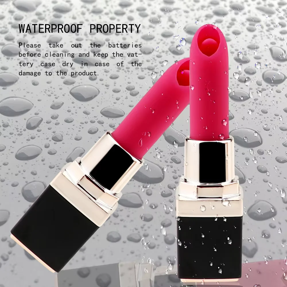 Rechargeable Mini Lipstick Oral licking Vibrator Portable Clitoris Stimulator Erotic Product Sex Toys for Women