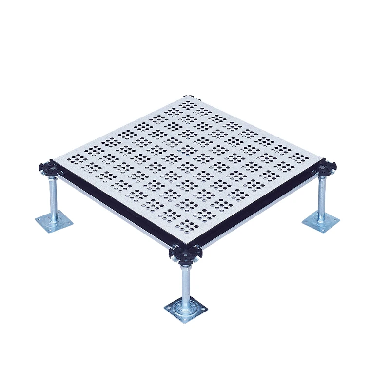 Access data center perforated raised access floor tiles