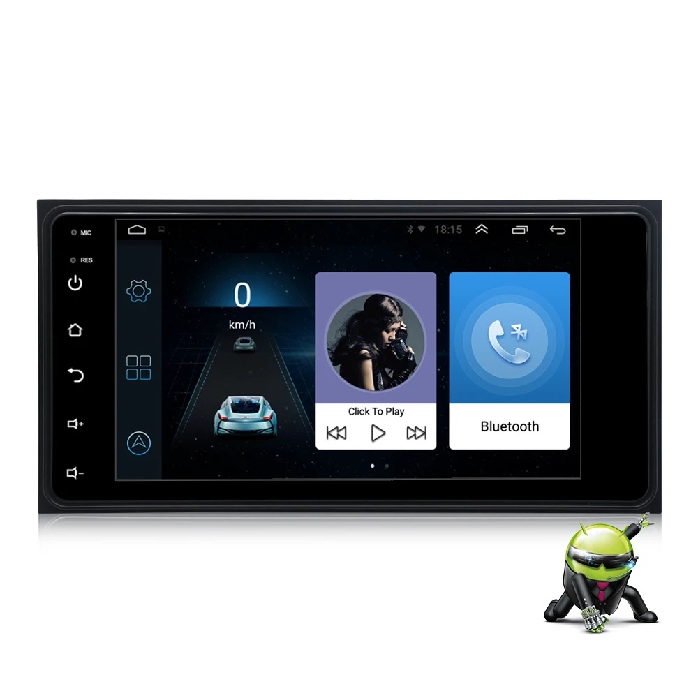 Универсальный Автомобильный видеорегистратор, 7 дюймов, android 9,1, с камерой заднего вида, Wi-Fi, зеркальным соединением, 1080P, 2.5D сенсорным экраном, музыкой, gps, мультимедийный плеер для toyota