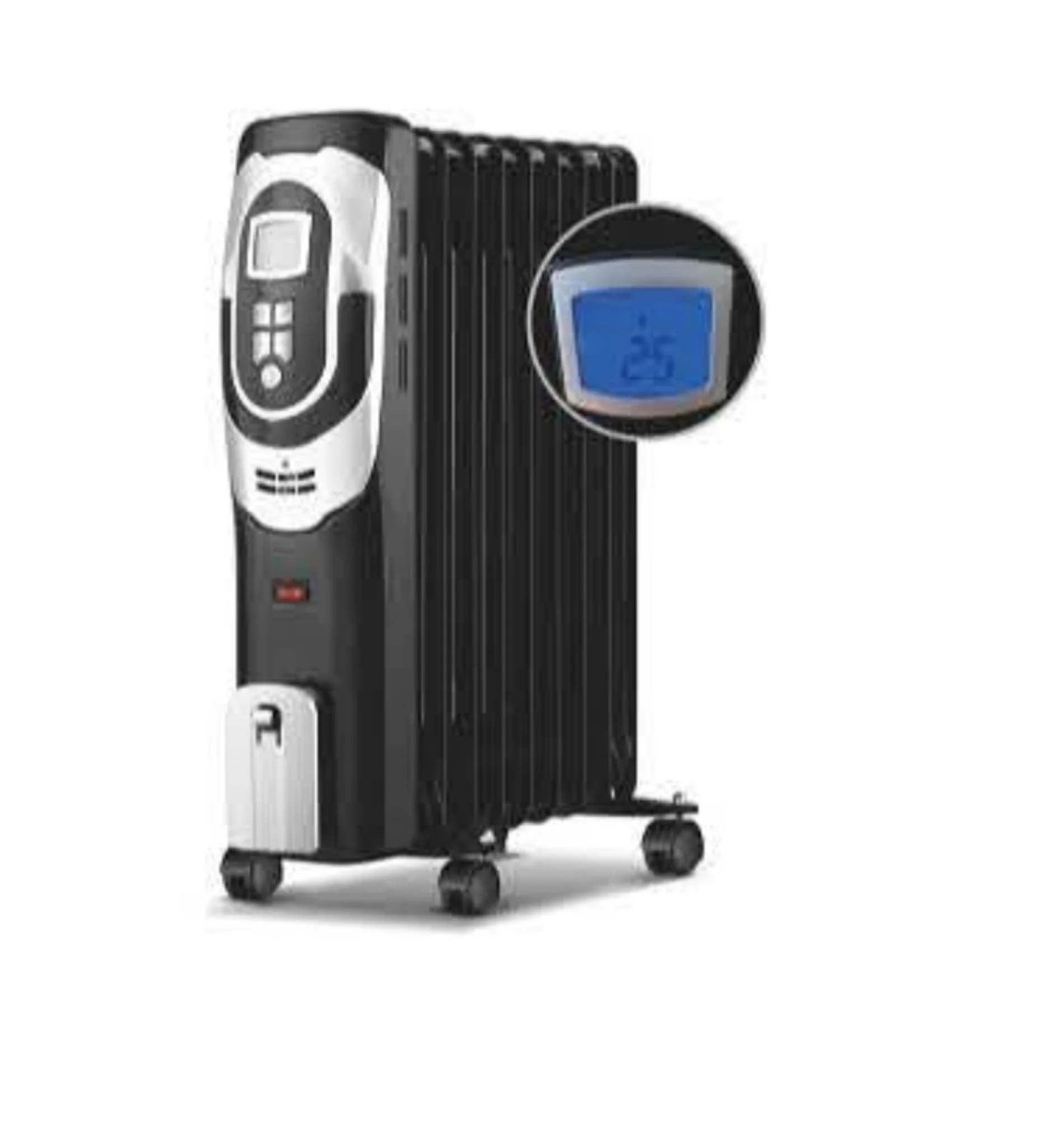 Oil heater with LED with temperature display 400W 600W 800W 1000W oil filled radiator family fan PTC  fin ceramic quartz heater