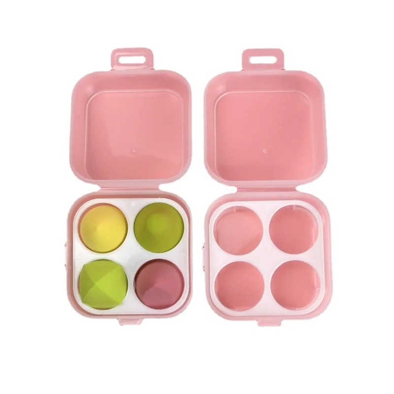 Women 4Pcs OEM Super Soft Cosmetic Beauty Private Label Face Foundation Makeup Sponge  Powder Puff