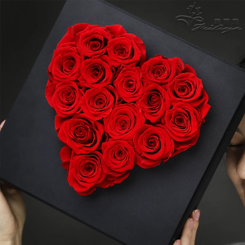 EVERY LOVE Hat Box Rose Bouquet Designer Inspired Box with Real Roses last a year Flower Arrangement for Valentines day gift