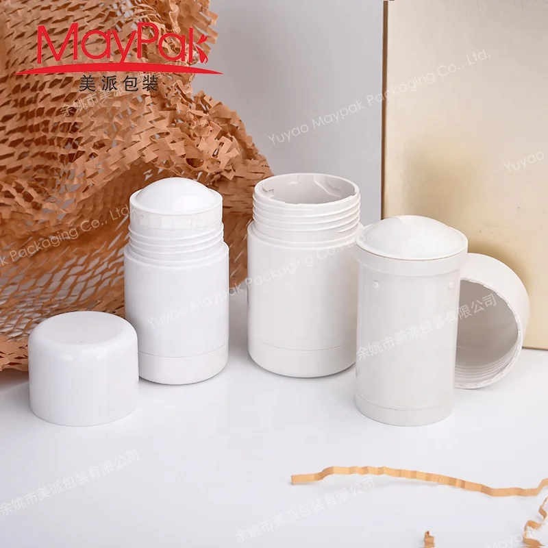 Black Deodorant Tube 50g Refillable Deodorant Gel Stick with Labeling, Made by Recyclable PCR Plastic for Bar Soaps