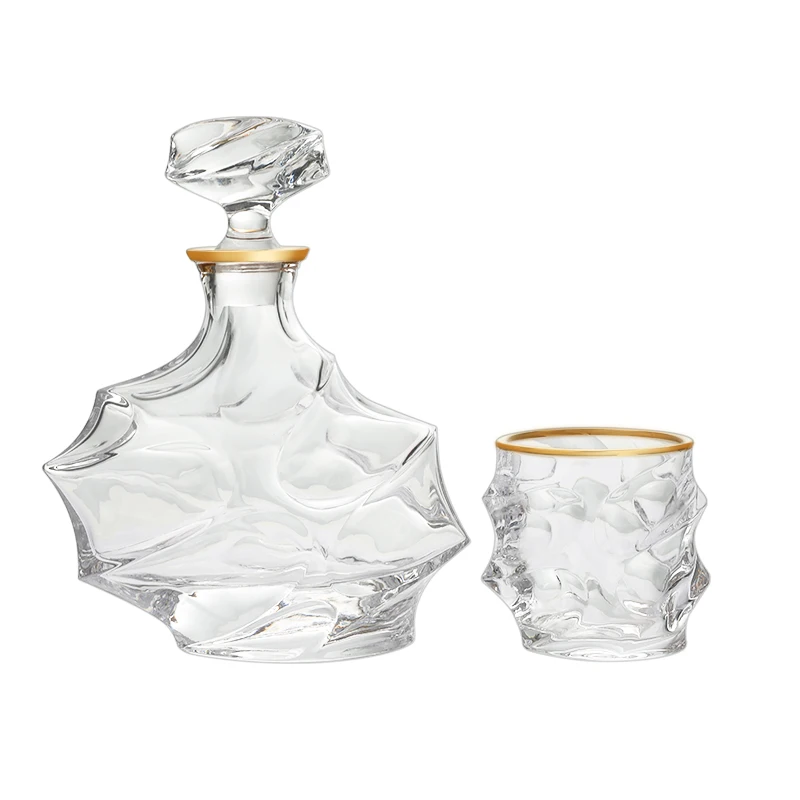 Luxury Custom Gift Whiskey Decanter Set Glass Wine Bottle Liquor Whisky Sets Whiskey Glasses for Home Bar