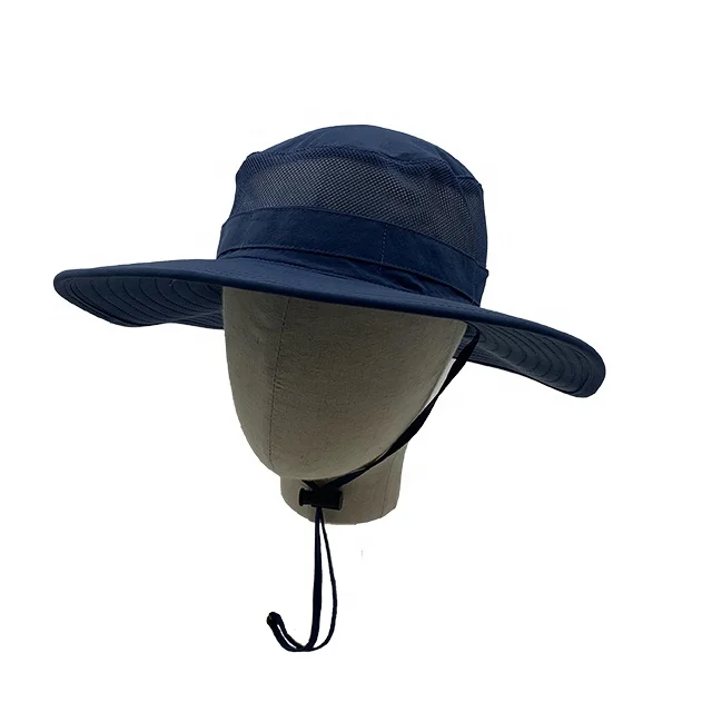 Factory Wholesale custom logo mesh breathable bucket fisherman hat UV Protection sun jungle hat quick dry wide brim bonnie hat