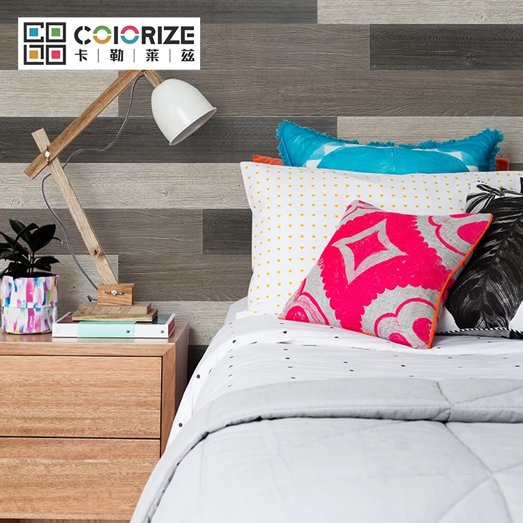 Colorize Colorize modern bedroom adhesive wall panel Grey Pine self adhesive tiles wood wall planks