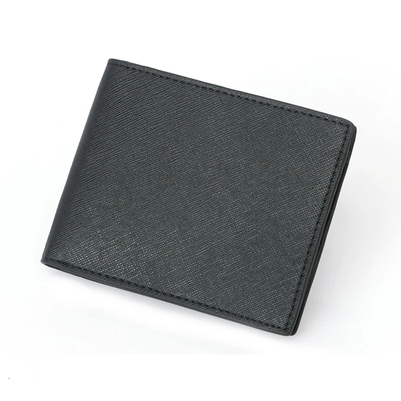 New Arrival Amazon Fashionable RFID Case Wallet Short 2 fold PU Genuine Men Card wallets with Custom placement leather