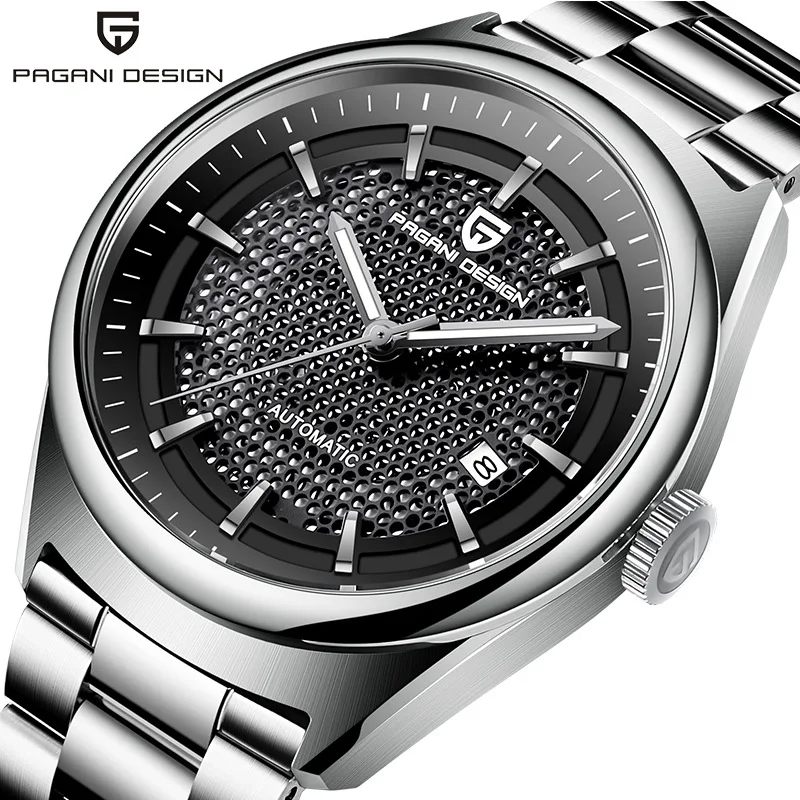 PAGANI design hublot homme montre luminous mechanical automatic Mens Watch Stainless Steel vintage calendar watches for men