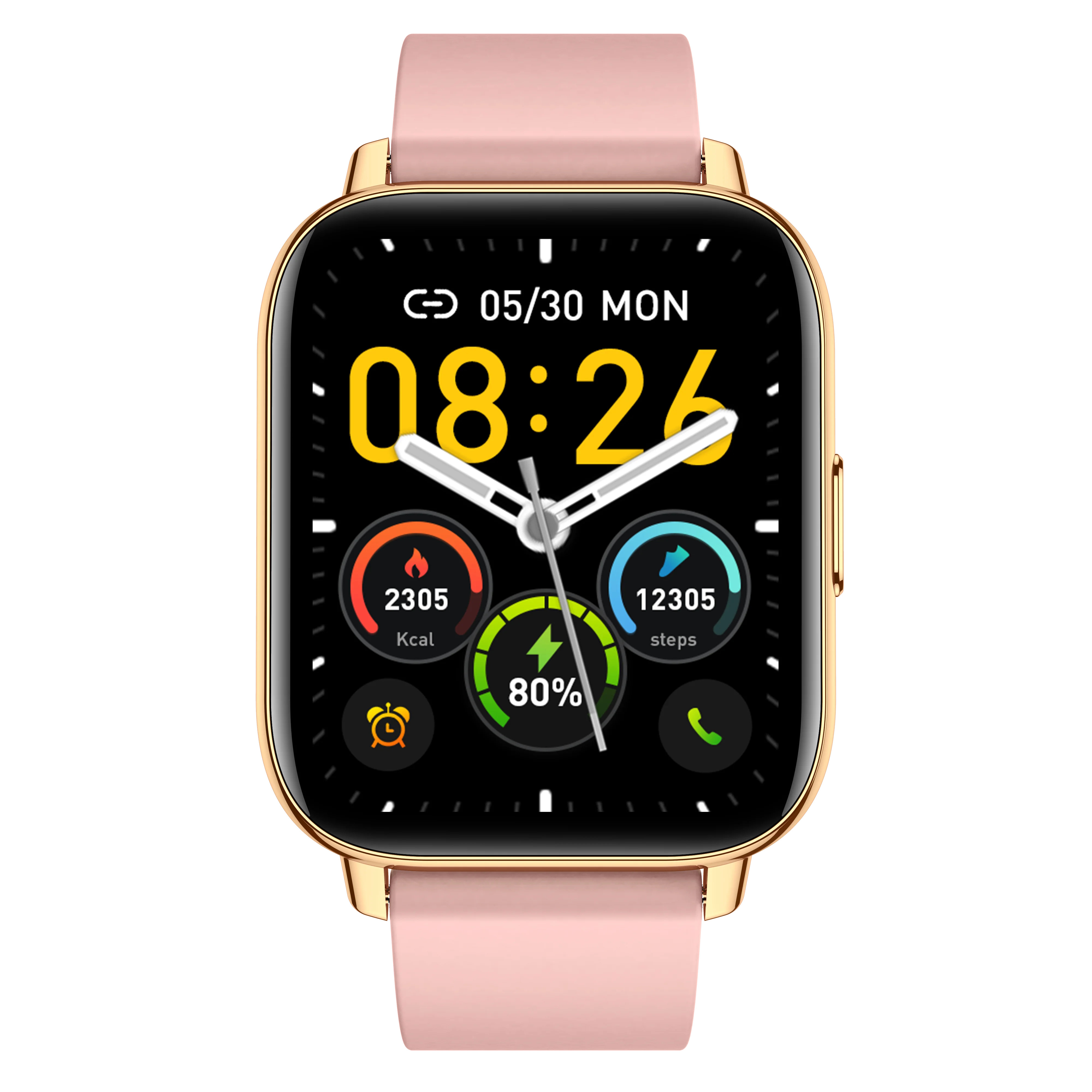 P86 smart watch weather heart rate blood oxygen monitoring pedometer Bluetooth call movement track voice assistant