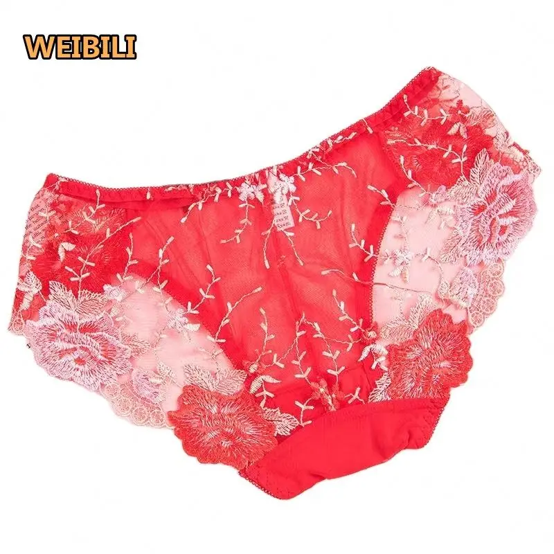 Lace Panties Women Underwear Hollow Band Briefs Female Lingerie