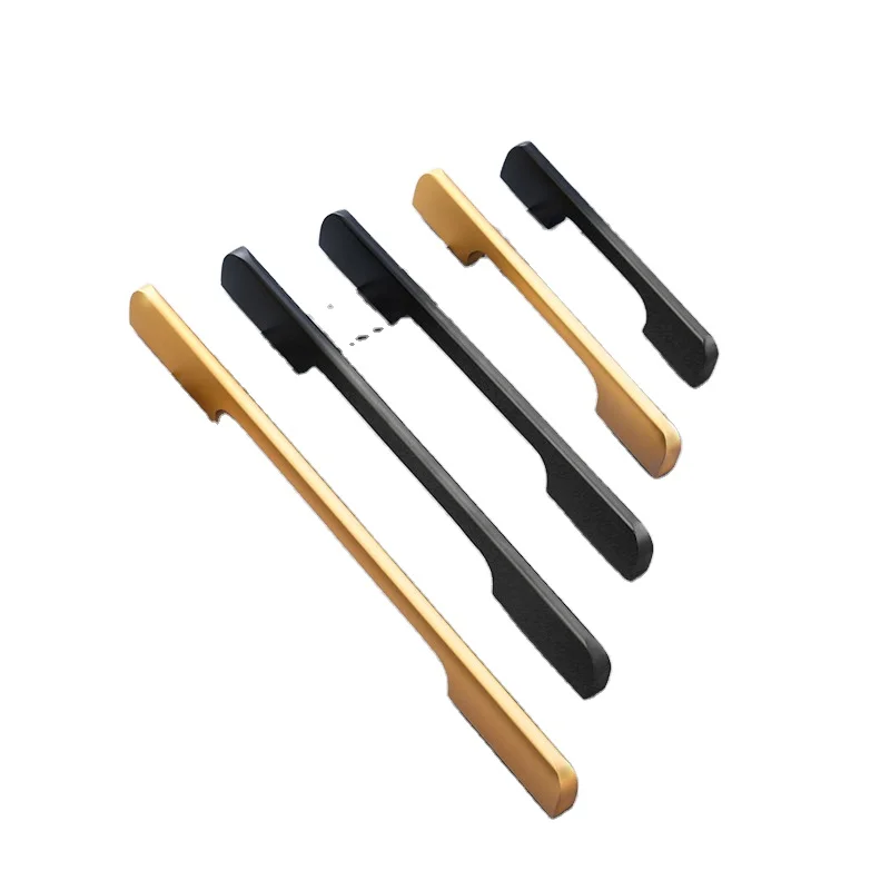 Cabinet Pulls Matte Black zinc alloy Kitchen Drawer Pulls Cabinet Handles drawer handle Customize Casting Stainless Steel Handle