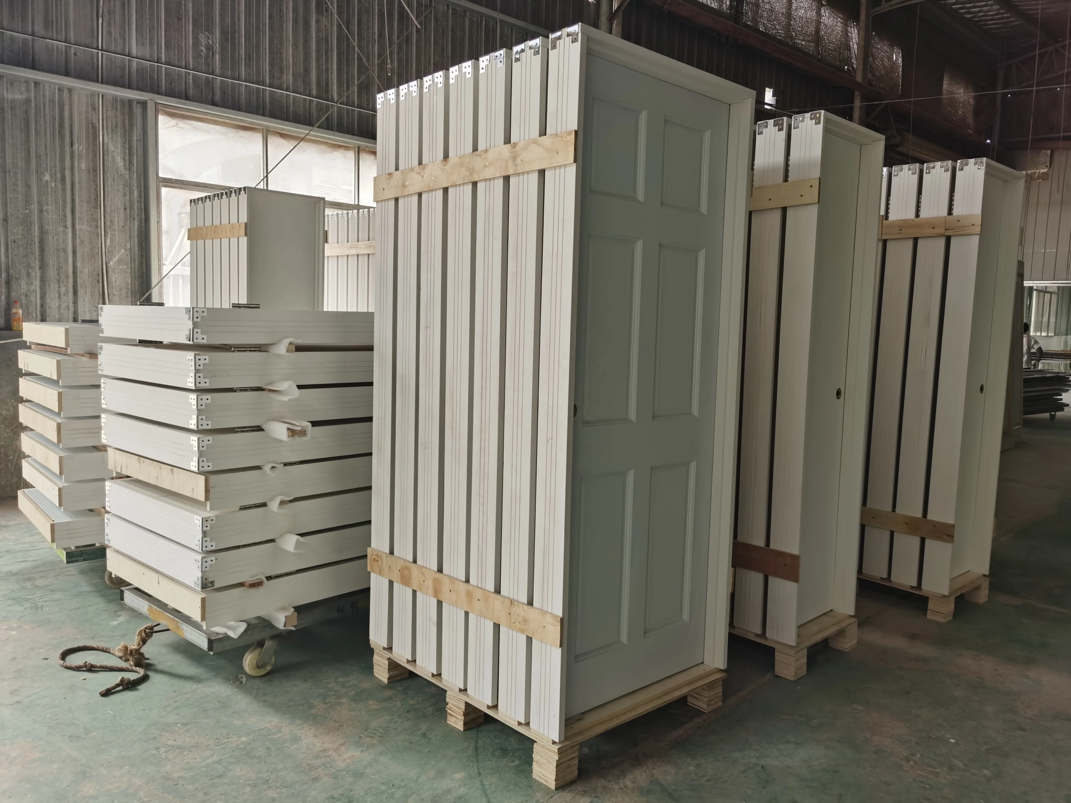 American market interior wooden 3mm HDF Moulded 36 X 80 white primed doors for bedroom