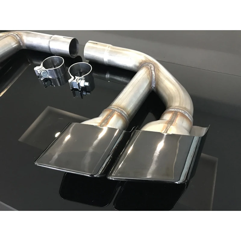 Stainless Steel Exhaust Tip Cover Muffler Exhaust Muffler Tip  For AUDI SQ7 Q7 2016-2022 Muffler Tailpipe Tips