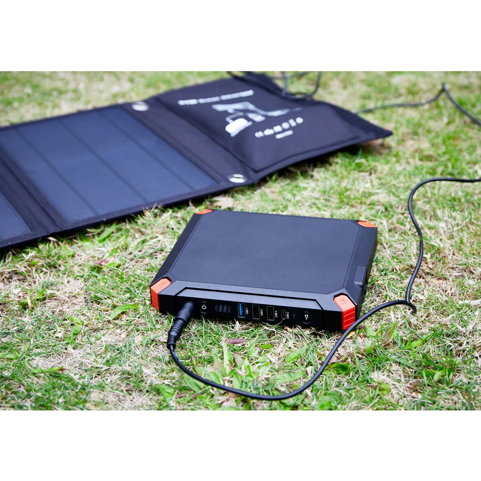 Pocket Size 80W Back up Electricity Solar Generator 24000mAh UAV Outdoor Power Supply 18W Portable Power Gasoline Generator