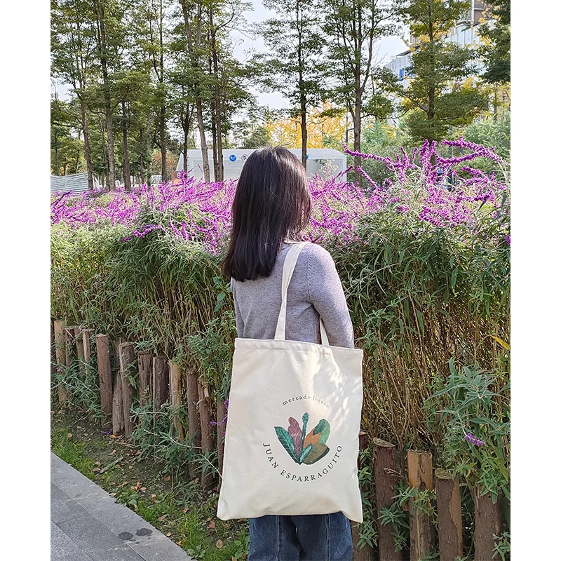 Wholesale Custom Tote Bags Hot Sale Eco Friendly Reusable Designer Canvas Cotton Shopping Bag With Custom Logo Printed