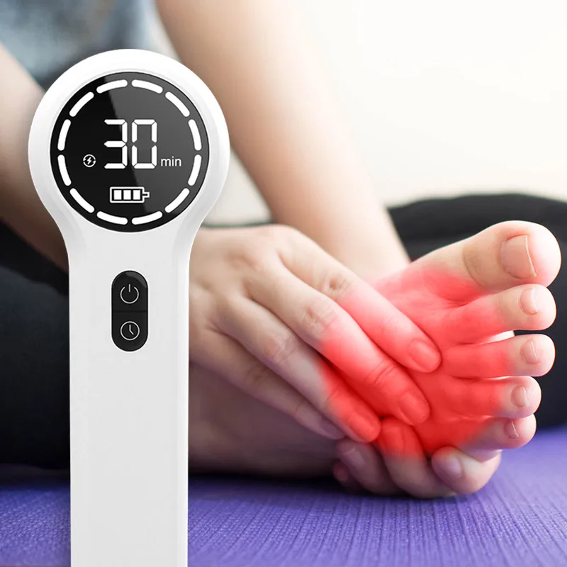 Multifunction Physical Portable With Lcd Screen Swollen Cold Laser Therapy Instrument 650Nm Skin Disease Human/Vet Device